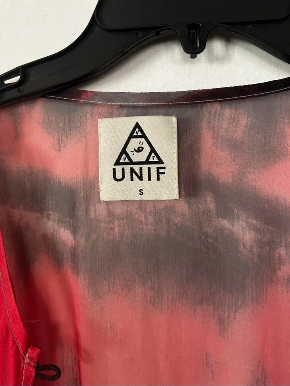 UNIF Sheer Tie Dye Maxi Kimono Small Boho Festival Goth Grunge Duster Cardigan - Picture 5 of 5